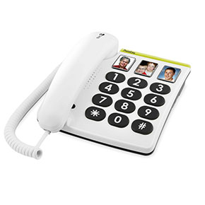 Telèfon amb tecles grans i botons gràfics